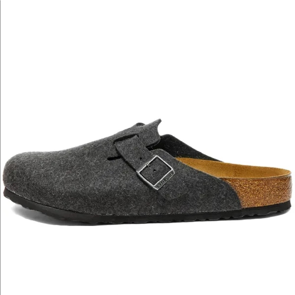 BIRKENSTOCK BOSTON ANTHRACITE WOOL MINT